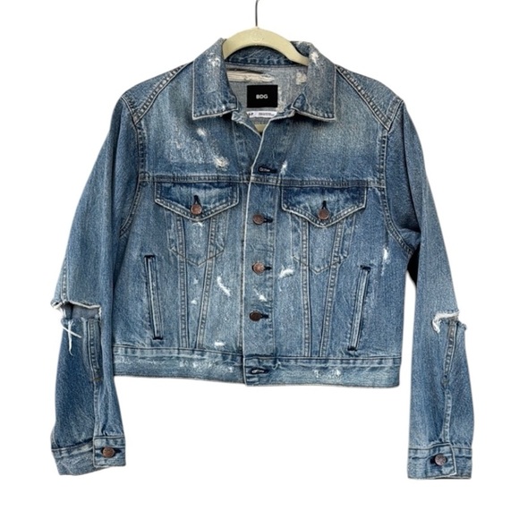 BDG for Urban Outfitters Distressed Denim Jean Jacket Small - Picture 1 of 6